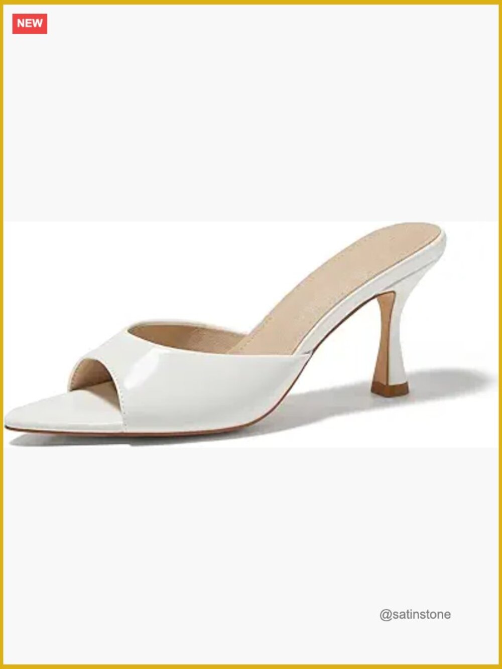 Pointed Open Toe Heeled Sandals Slip On Mules Dress Shoes - Picture 1 of 7